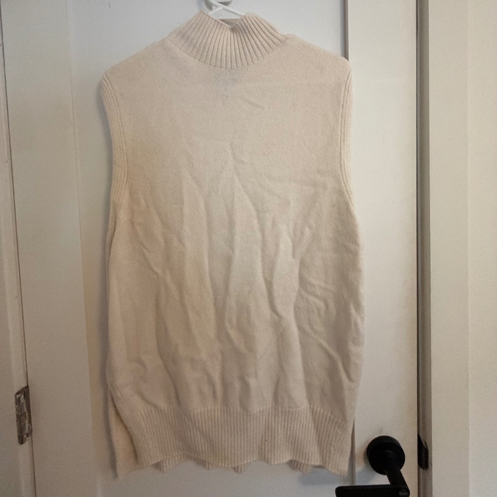 Cream Athleta Knit Turtleneck Tunic